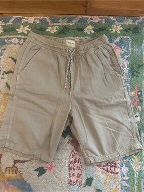 Light oatmeal cotton Teen Boy Drawstring Shorts